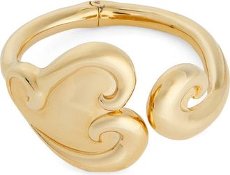 Oscar De La Renta Swirl Heart Cuff Bracelet in Gold at Nordstrom