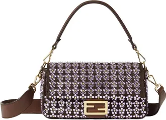 Fendi Medium Baguette Crystals-embellished Shoulder Bag