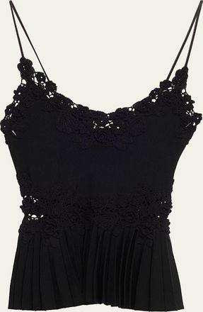 Ulla Johnson Estelle Sleeveless Crochet Embroidered Top