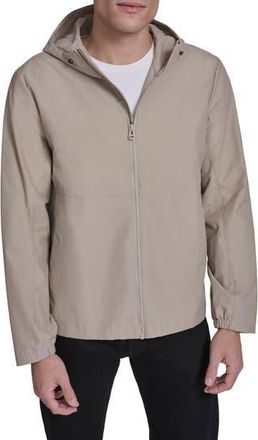Cole Haan Water Resistant Packable Hooded Cotton Blend Running Jacket in Khaki at Nordstrom Rack, Size Xx-Large