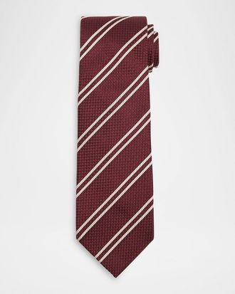 Tom Ford Men & apos;s Woven Diagonal-Stripe Silk Tie