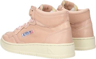 Autry Womens Medalist 01 Mid Sneaker Pink Leather