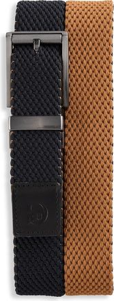 Robert Graham Big & Tall Clubhouse Reversible Belt in Black Tan at Nordstrom, Size 54 Big