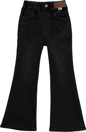 Generic High Waist Flare Jeans for Girls Streetwear Baggy Elastic Stretchy Pants Girls Kids Spring Trendy Denim Distressed Loose Ripped Jeans for Girls Big Gi