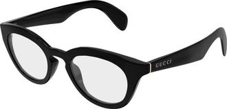 Gucci Institutional Logo Optical Frame - Heren - Brillen - Zwart - 47 MM - Accessoires