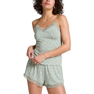 Hunkemöller Lace Jersey Pyjama Set in Hkm Green at Nordstrom, Size X-Large