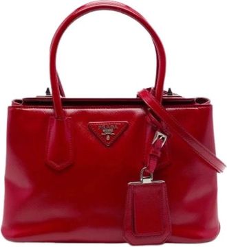 Prada Pre-owned Vintage Satchel - Dames - Vintage Handtas - Rood - ONE Size - Leer - Vintage