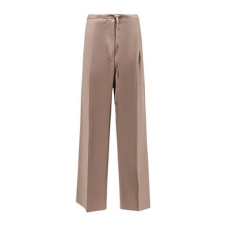 R&oacute;he Wijde broek - Dames - Broeken - Bruin - Maat: XS Wol