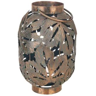 Wanderlust Deco Wanderlust Deco - Portavelas De Metal Dorado 24x24x37
