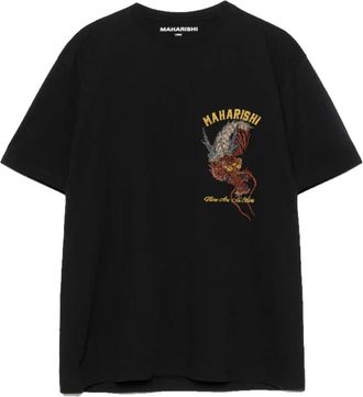 maharishi Tops, Heren, Zwart, S, Katoen, Dragon Tiger Tour Tee Zwart