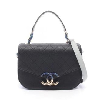 Chanel Pre-owned Vintage Schoudertas - Dames - Pre-owned - Zwart - Maat: ONE Size Leer