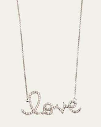 Sydney Evan Large 14k Yellow Gold & Diamond Love Necklace