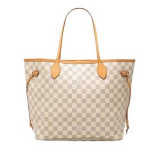 Louis Vuitton Pre-owned Tote Bags, female, White, Size: ONE SIZE Pre-owned Damier Azur Tote Bag