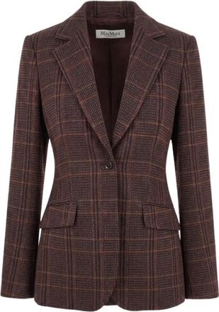 Max Mara Abate Blazer - Dames - Blazers - Bruin - 2XS - Katoen - Jassen