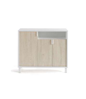 HERDASA Herdasa - Recibidor Zapatero 3 Puertas Modelo 520 Acabado Blanco/roble Claro. 88 Cm (alto) X 100 Cm (ancho) X 37 Cm (prof.)