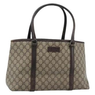 Gucci Pre-owned Tote Bags, female, Beige, Size: ONE SIZE Pre-owned Vintage GG Canvas Tote