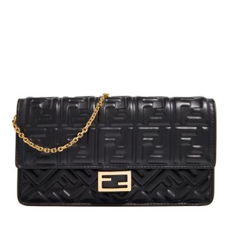 Fendi Crossbody Bags - Wallet On Chain Baguette - black - Crossbody Bags for ladies