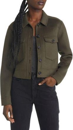 Rails Easton Wool Blend Crop Jacket in Olive at Nordstrom Rack, Size Large