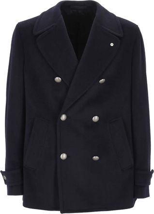 L.B.M. 1911 Caban con bottoni - Blu