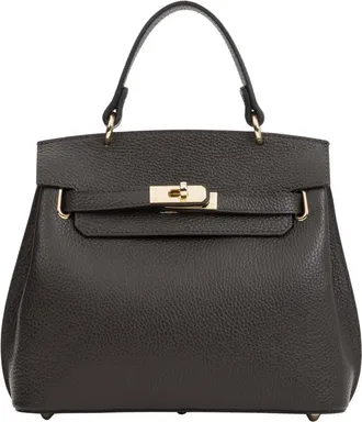 Estro & Luminara Tassen, Dames, Bruin, ONE Size, Leer, Satchel Tas