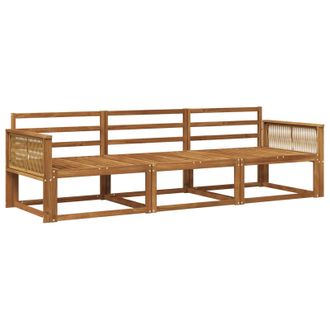 vidaXL Conjunto De Sof&aacute;s De Exterior 3 Pcs Natural Vidaxl