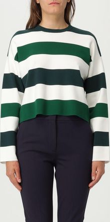 Max Mara T-shirt crop in misto viscosa a righe Max Mara