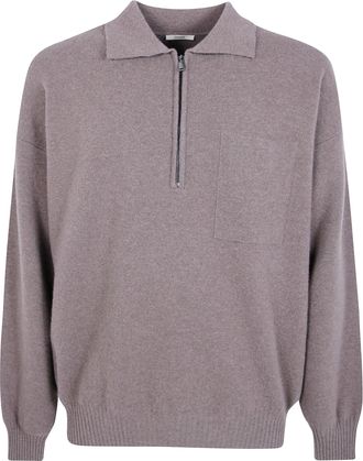 Nuur Sweater Pocket Zip Polo Shirt