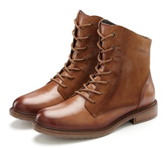 Lascana Stiefelette LASCANA Boots, Damen, Gr. 36, braun (camelfarben), Obermaterial: 100% Rindsleder. Decksohle: 100% Schafsleder. Futter: 100% Schafsleder. L