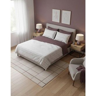 OEM Juego De Cama King Size - 1 Funda N&oacute;rdica 240 X 220 Cm + 2 Fundas De Almohada 60 X 60 Cm - 100% Algod&oacute;n Reforzado - Rosa / Blanco