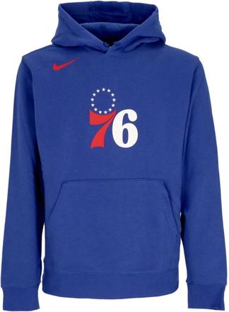 Nike NBA Club Hoodie - Heren - Sportshirts - Blauw - M - Katoen - Fitness