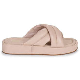 Clarks Alda Glide Leather Womens Slides Sandals - Light Pink - Size:UK 6.5