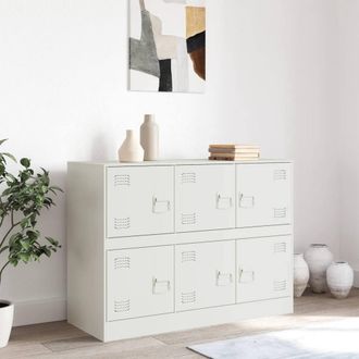 Berkfield Home Sideboard White 99x39x73 cm Steel | Size: 99 x 39 x 73 cm