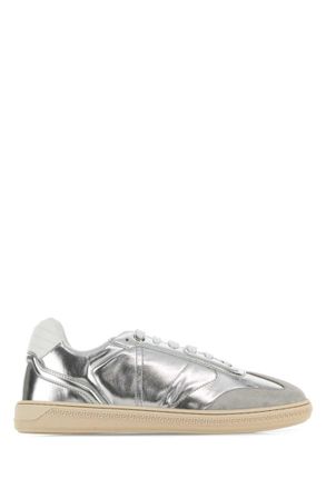 Versace Silver Leather Sneakers