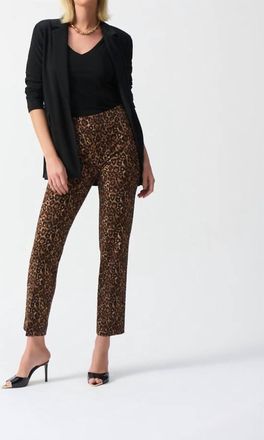Joseph Ribkoff Silky Knit Pants In Beige/black