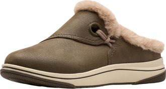 Clarks Womens Breeze Myth Mule, Dark Olive Textile, 6 UK