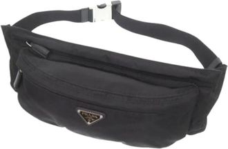 Prada Pre-owned Belt Bags, female, Black, Size: ONE SIZE Pre-owned Nylon Belt Bag