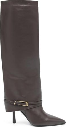 Gis&egrave;l moir&egrave; Stivali Samantha con fibbia - Marrone