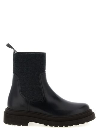 Brunello Cucinelli Precious Loop Detail Ankle Boots Boots And Ankle Boots Black