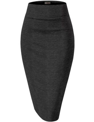 HyBrid & Company Womens Premium Stretch Office Pencil Skirt KSK45002 Charcoal 2X