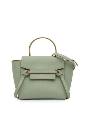 Celine 2018 Nano Grained Calfskin Belt Bag satchel - women - Calf Leather - One Size - Green