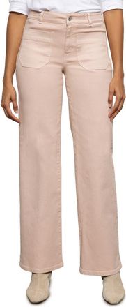 Sanctuary The Marine Patch Pocket Wide Leg Jeans in Light Rose at Nordstrom, Size 33
