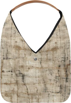 Generic White Vintage Mottled Texture Reusable Lightweight Grocery Bags - Foldable Into Compact Pouch, Washable & Sturdy, Multipurpose for Shopping and Travel