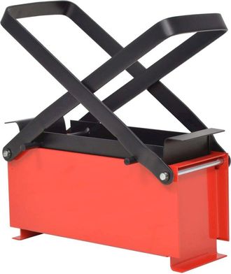 vidaXL Paper Log Briquette Maker Steel 13.4x5.5x5.5 Black and Red, 142921