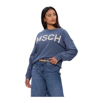 Moss Copenhagen Dames, Sweatshirts & Hoodies, Blauw, Maat: Xs/S Linnen
