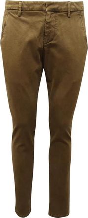Dondup Gaubert Broeken - Heren - Slim Fit Broeken - Groen - W32 - Katoen - Broeken
