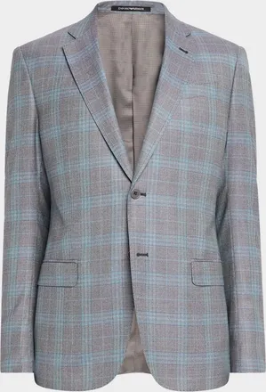 Emporio Armani Men & apos;s Plaid Wool G Line Sport Coat