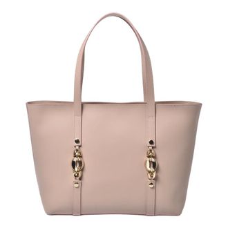 Baldinini Shopping Bags, female, Beige, ONE SIZE, Nude leather tote bag