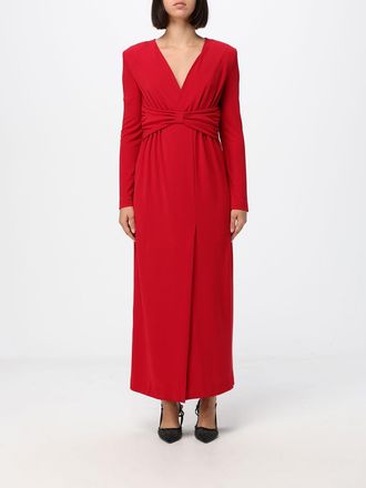 Twinset Slim Fit Midi Sheath Dress in Jersey with Deep V-Neck