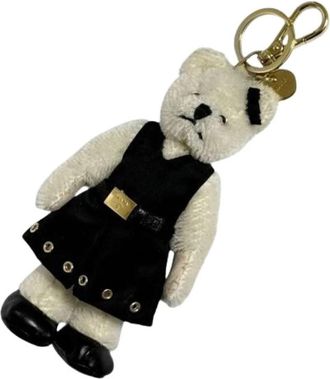 Prada Pre-owned Katoenen Sleutelhanger - unisex - Vintage Accessoires - Beige - ONE Size - Katoen - Vintage