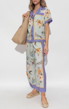 Self Portrait Floral Patterned Trousers, Womens, Multicolour